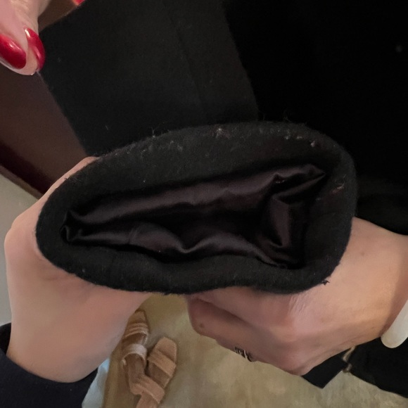 Club Monaco Dark Navy Coat with Fur - Picture 5 of 8